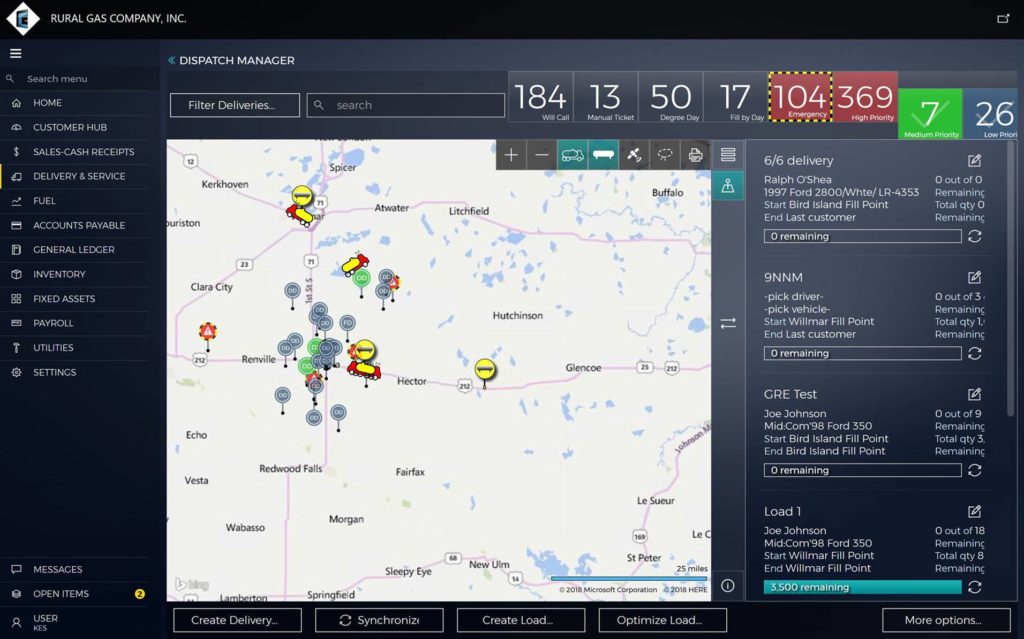 FDS V10 Routing Screen Map View