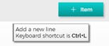 Add New Line Shortcut key